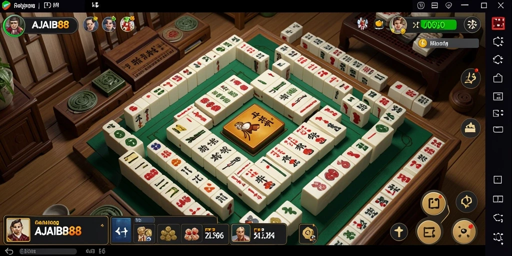 Tampilan gameplay Mahjong yang seru di AJAIB88.