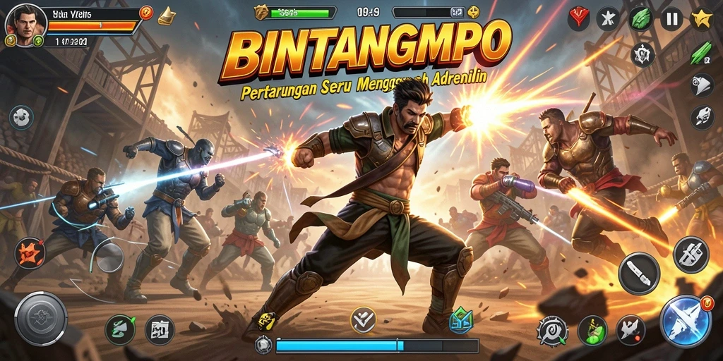 Tangkapan layar gameplay BINTANGMPO yang menampilkan aksi menegangkan.
