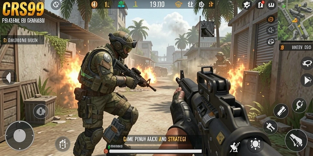 Gameplay intens di <strong>CRS99</strong> menampilkan strategi dan aksi yang mendebarkan.