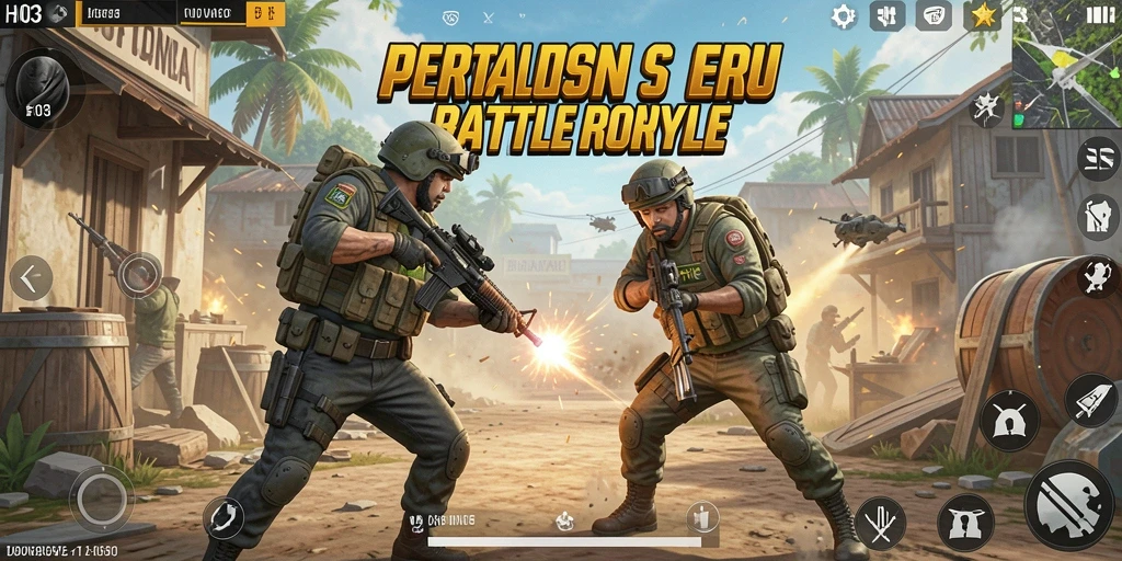 Gameplay Battle Royale H03 yang seru dan penuh aksi.