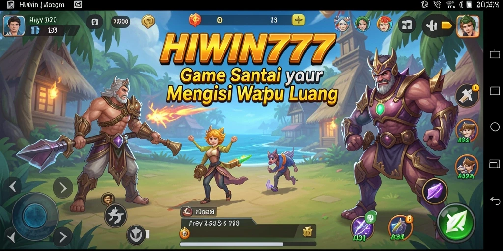 Screenshot utama HIWIN777 menunjukkan gameplay yang santai dan menghibur.