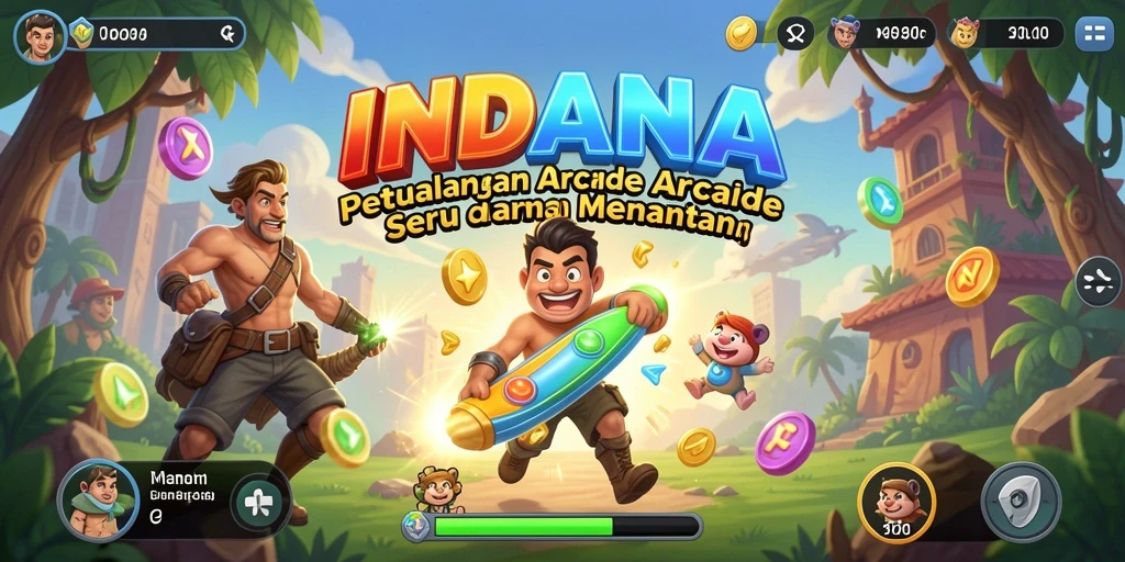 Screenshot menampilkan gameplay menarik dari INDAAA dengan karakter yang melompati rintangan.