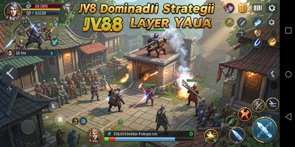 Tampilan menakjubkan dari gameplay JV88 dalam pertempuran strategi.