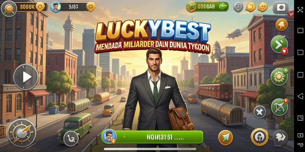 Tampilan gameplay seru di <strong>LUCKYBEST</strong> dengan berbagai jenis usaha.