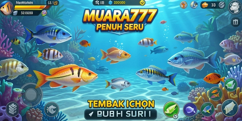 Tangkapan layar menampilkan aksi seru permainan Tembak Ikan.