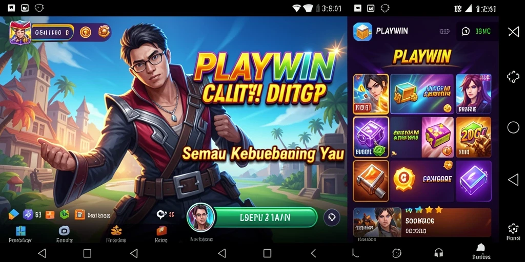 Tampilan antarmuka PLAYWIN yang ramah pengguna saat mengelola aplikasi.