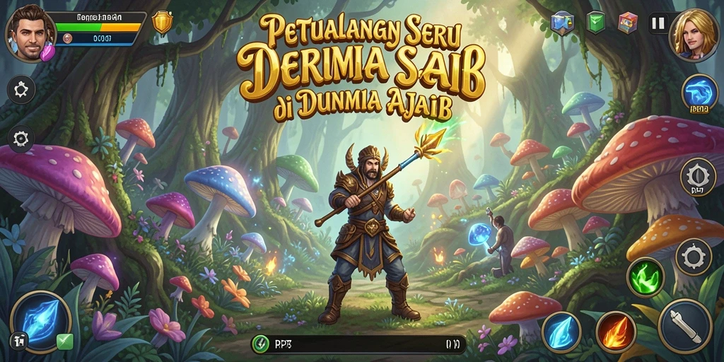 Tampilan gameplay PP7 yang menampilkan petualangan mendebarkan di dunia ajaib.
