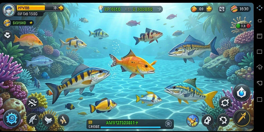 Screenshot gameplay PPV88 menampilkan aksi seru dalam menembak ikan.
