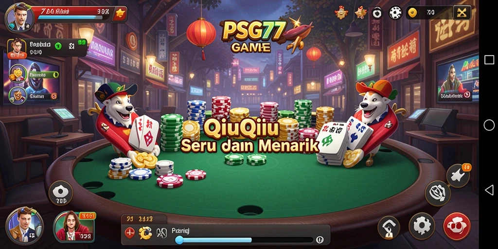 Tampilan screenshot gameplay QiuQiu yang mendebarkan.