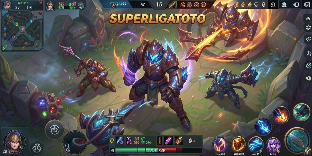 Tampilan gameplay SUPERLIGATOTO yang seru dan menegangkan.