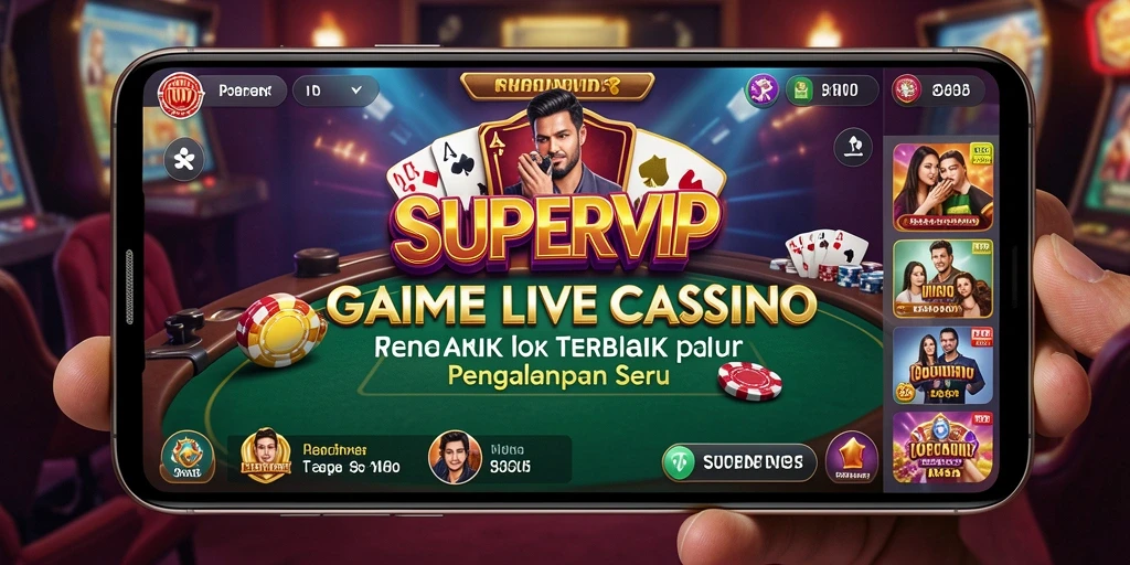 Tampilan permainan Live Casino yang mendebarkan di SUPERVIP.