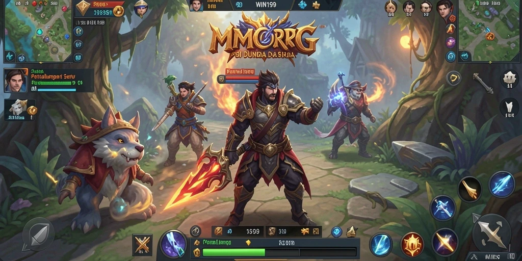 Tangkapan layar gameplay WIN199 yang menampilkan aksi seru di dunia MMORPG.